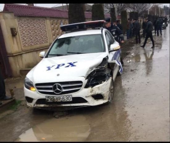 DYP maşını qəza törətdi