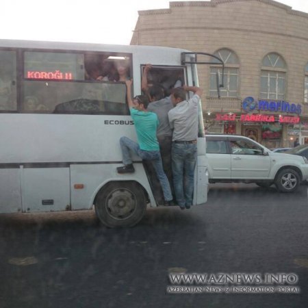 Avtobusda acınacaqlı vəziyyət