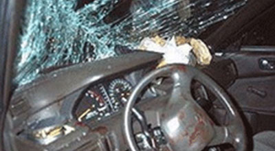 Bakıda yol polisinin qovduğu maşın qəza törətdi