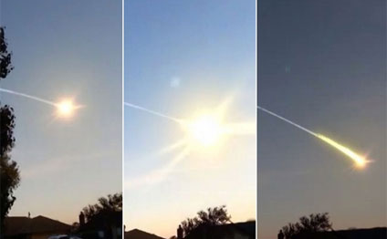 Meteorun yerə düşmə anı