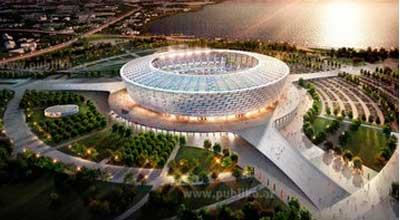 710 milyonluq stadion işıqlandırıldı