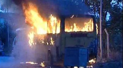 Avtobusda yanğın - Bakıda