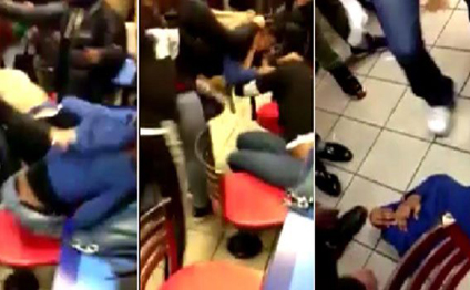 McDonalds-da qızlar rəfiqəsini döydülər