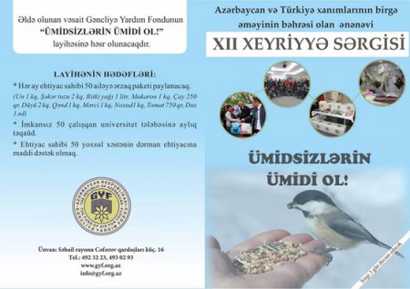 Ümidsizlərə ümid sərgisi