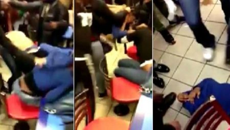 McDonalds-da qızlar rəfiqəsini döydülər