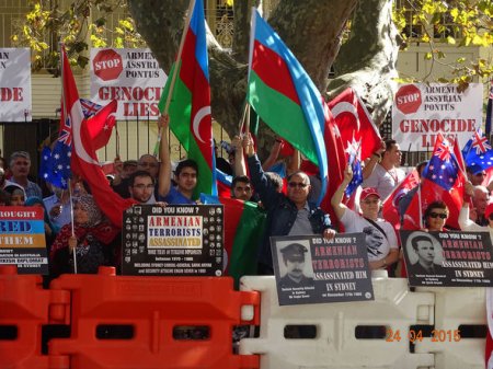 Avstraliyada “Erməni yalanlarına dur de!” yürüş-mitinqi keçirilib