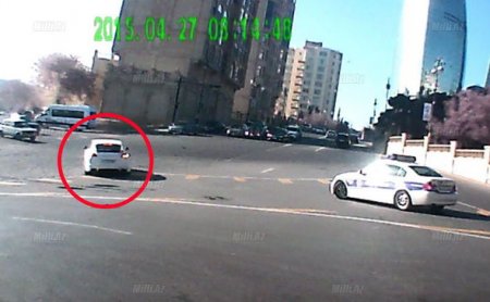 Bakıda “Porsche” DYP-nin gözü qarşısında “protiv sürdü”