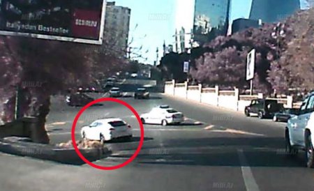 Bakıda “Porsche” DYP-nin gözü qarşısında “protiv sürdü”