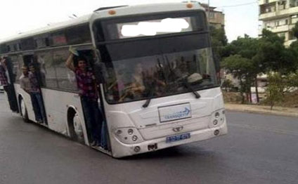 3 qapılı avtobuslar yığışdırılır (EKSKLÜZİV)