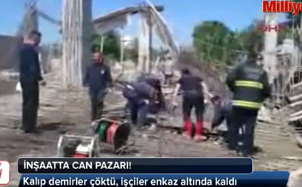 İnşaat çökdü: İşçilər dağıntılar altında qaldı