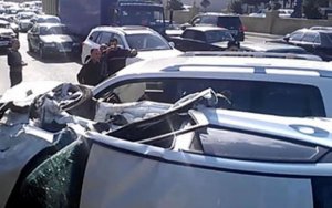 Yol polisi qovdu, qəza oldu
