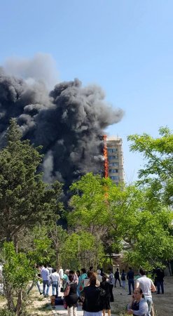 Bakıda daha bir dəhşətli yanğın