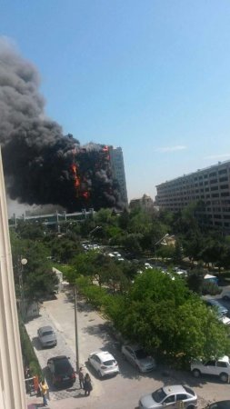 Bakıda daha bir dəhşətli yanğın