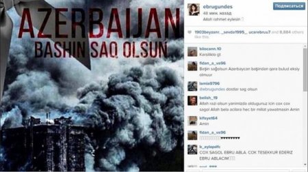 Türkiyəli məşhurlardan Azərbaycana başsağlığı