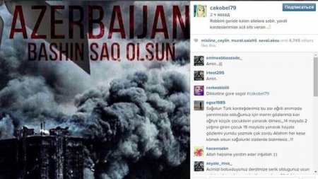 Türkiyəli məşhurlardan Azərbaycana başsağlığı