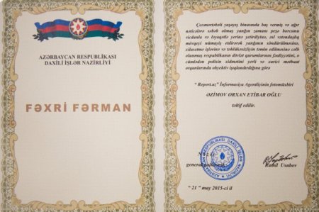 Ramil Usubov bu qəhrəman polislə və fotoqrafla görüşdü