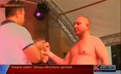 Azərbaycanlı “maqnit adam”dan dünya rekordu
