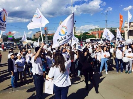 Moskvada I Avropa Oyunlarına həsr olunan flaşmob keçirildi