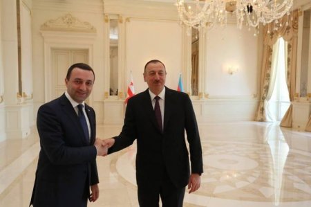İlham Əliyev İrakli Qaribaşvilini qəbul etdi