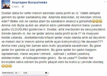 Xoşqədəm əsəbiləşdi: "Artıq məcburam bu səviyyəsizlərin dilində danışmağa"