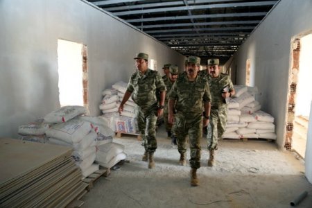 Cəbhə bölgəsində yeni tikilən hərbi obyektlər