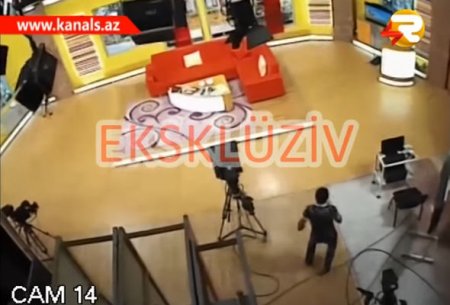 Zəlzələ anı canlı efirdə
