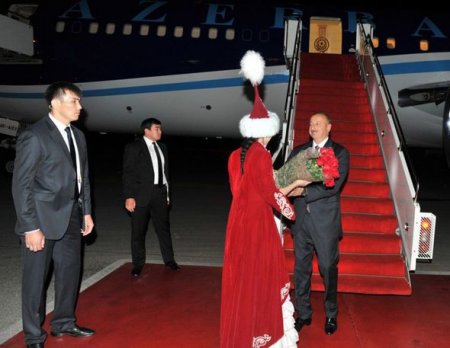 İlham Əliyev Qazaxıstandadır