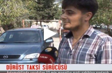 İtən 12 minlik qızılı tapıb sahibinə verən taksi sürücüsü danışdı