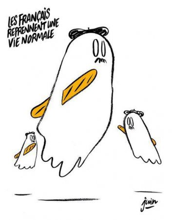 “Charlie Hebdo” Parisdə baş verən terror aktlarına karikatura çəkdi