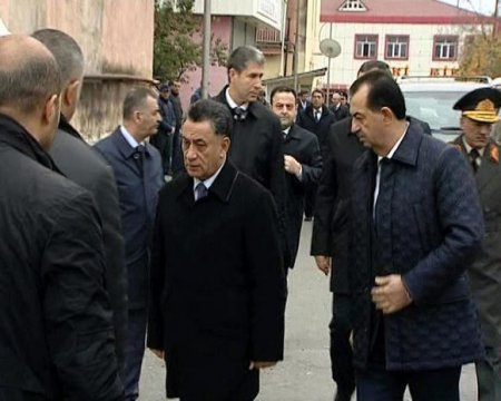 Ramil Usubov Nardaranda həlak olmuş polisin yas mərasimində