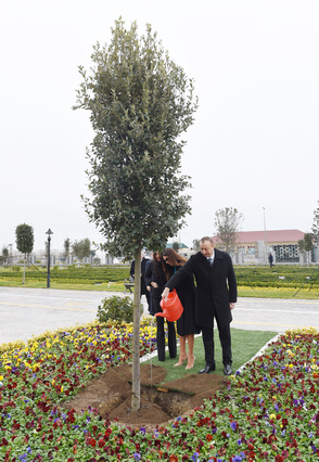İlham Əliyev Zirə Mədəniyyət Mərkəzinin və eko-parkın açılışında iştirak edib