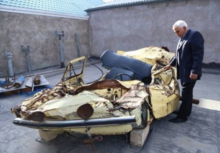 Rus tankının əzdiyi maşından sağ çıxan azərbaycanlı