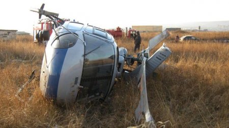 Qazaxıstanda helikopter qəzaya uğrayıb