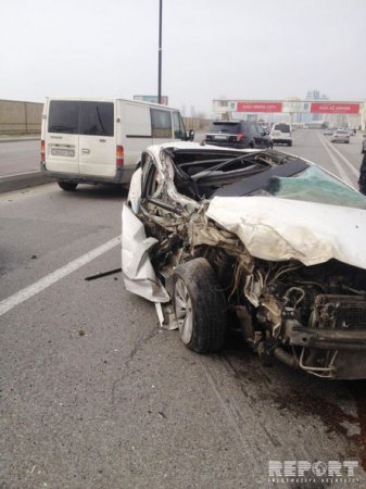 Bakıda qəza törədən “Passat”ın dövlət nömrə nişanı çıxarıldı
