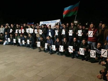 Bakıda avtomobillərin izdihamlı bayraq yürüşü