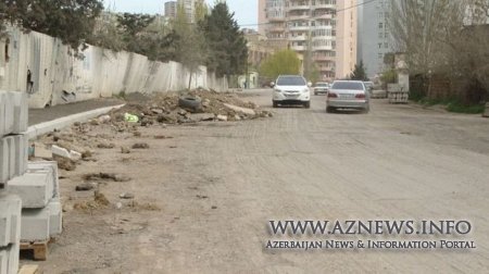 Bakıda daha bir küçə təmirə bağlanıb - FOTO + VİDEO