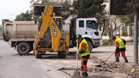 Azadlıq prospekti təmir olunur
