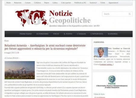 Ermənistanın Azərbaycana nüvə təhdidi İtaliya məbuatında