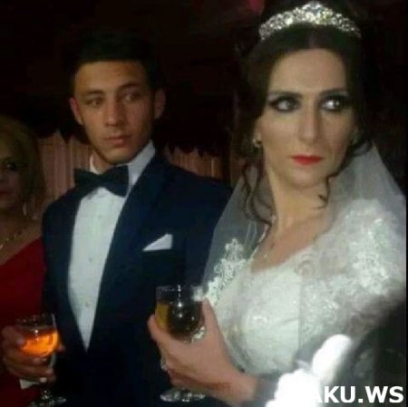 Özündən 14 yaş kiçik şagirdi ilə evlənən müəllimənin toyundan FOTO