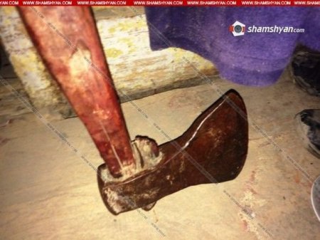 Erməni qadın öz anasını baltaladı