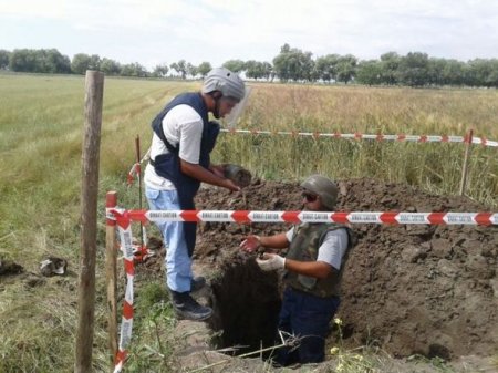 Tərtərdə partlamamış hərbi sursat tapılıb