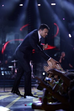 Leyla Əliyeva oğlanları ilə konsertdə