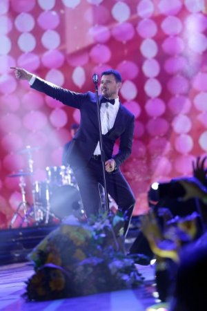 Leyla Əliyeva oğlanları ilə konsertdə