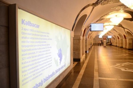 Bakı metrosunda işğalda olan torpaqlarımız haqda sosial layihəyə start verildi