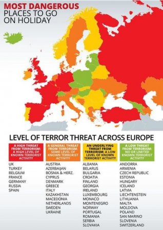 “Daily Express”: Azərbaycan terror təhdidi riski yüksək olan ölkələr siyahısındadır