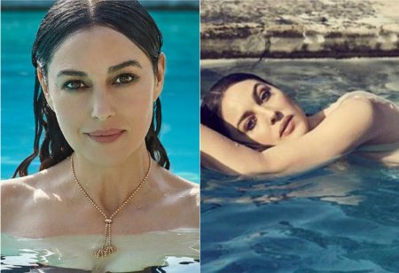 52 yaşlı Monika Belluçi fransız jurnalı üçün soyundu