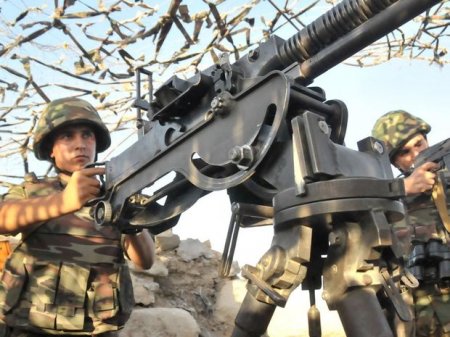 Düşmən iriçaplı pulemyotlardan mövqelərimizi atəşə tutub