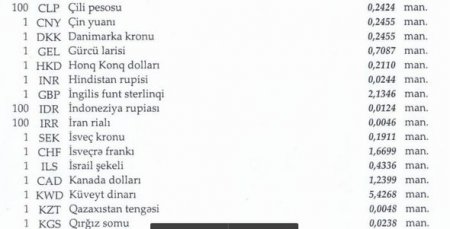 Dollar, türk lirəsi və rublun məzənnəsi dəyişmədi