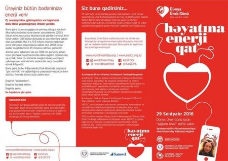 Azərbaycanda “Dünya Ürək Günü” qeyd ediləcək