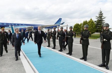 İlham Əliyev Türkiyəyə gedib